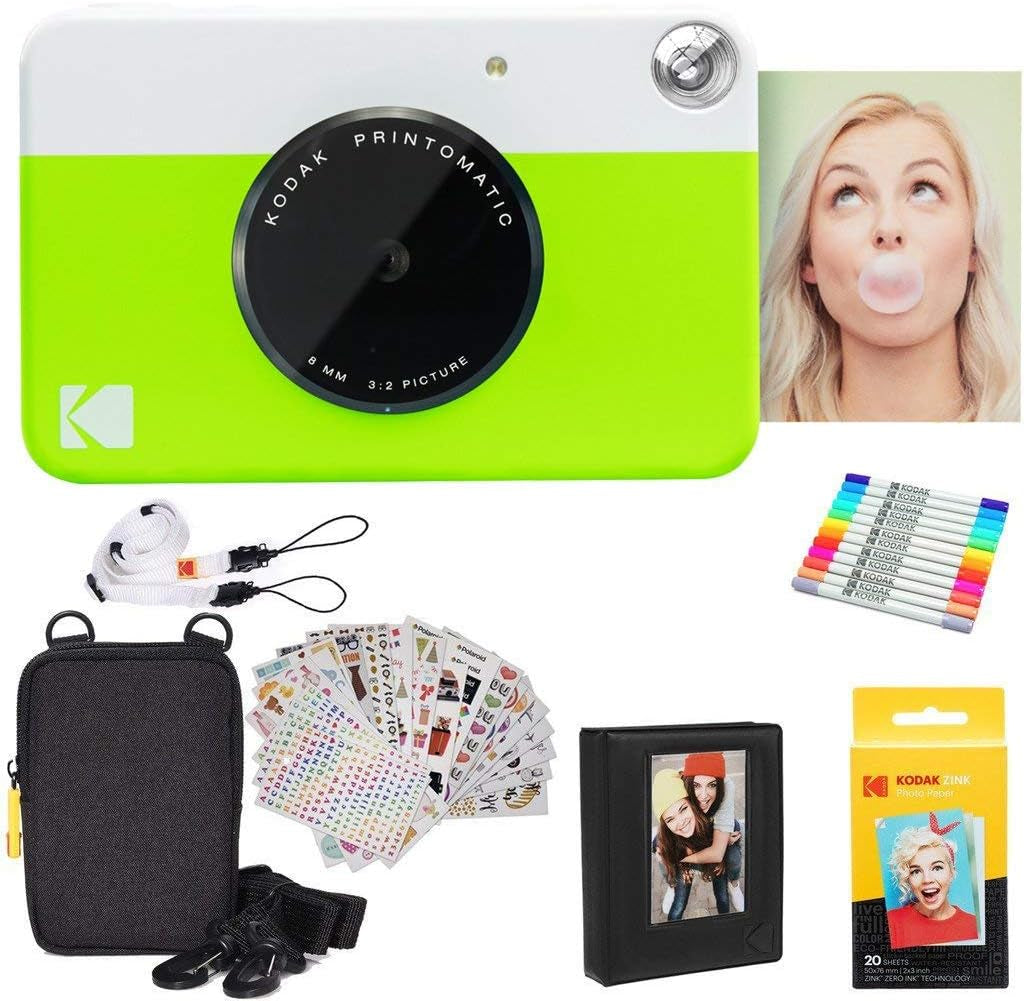 Printomatic Instant Print Digital Camera - Full-Color 2x3" Sticky-Back Photos - 5MP, Portable and Creative Gift for Birthdays, Christmas, and Holidays - Pink