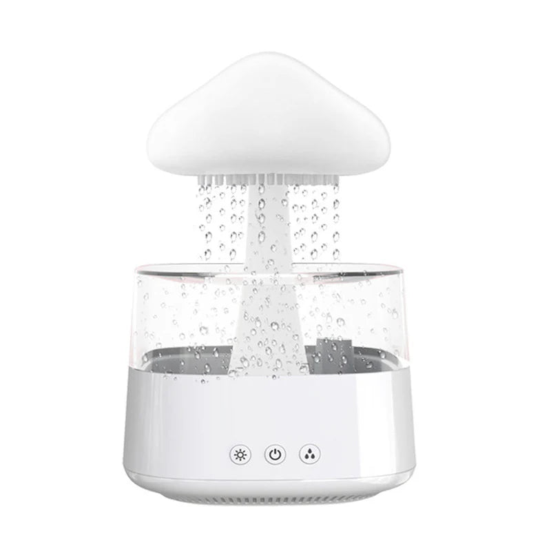 Dual Function Cloud Humidifier with Aroma Oil Dispenser & Soft Glow Night Light Mushroom Design