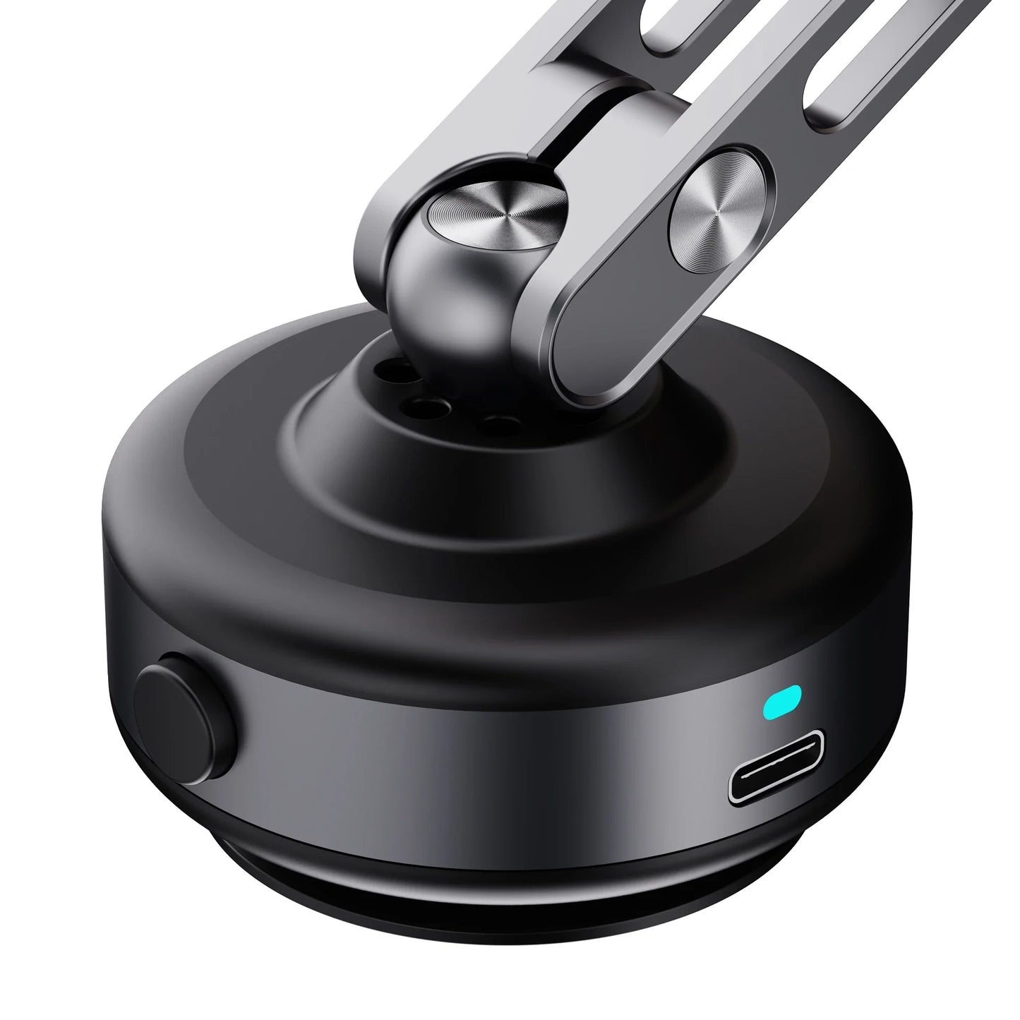 Magnetic Vacuum-Adsorption Car Mount for Smartphones - Foldable 360-Degree Rotatable Aluminum Alloy Holder