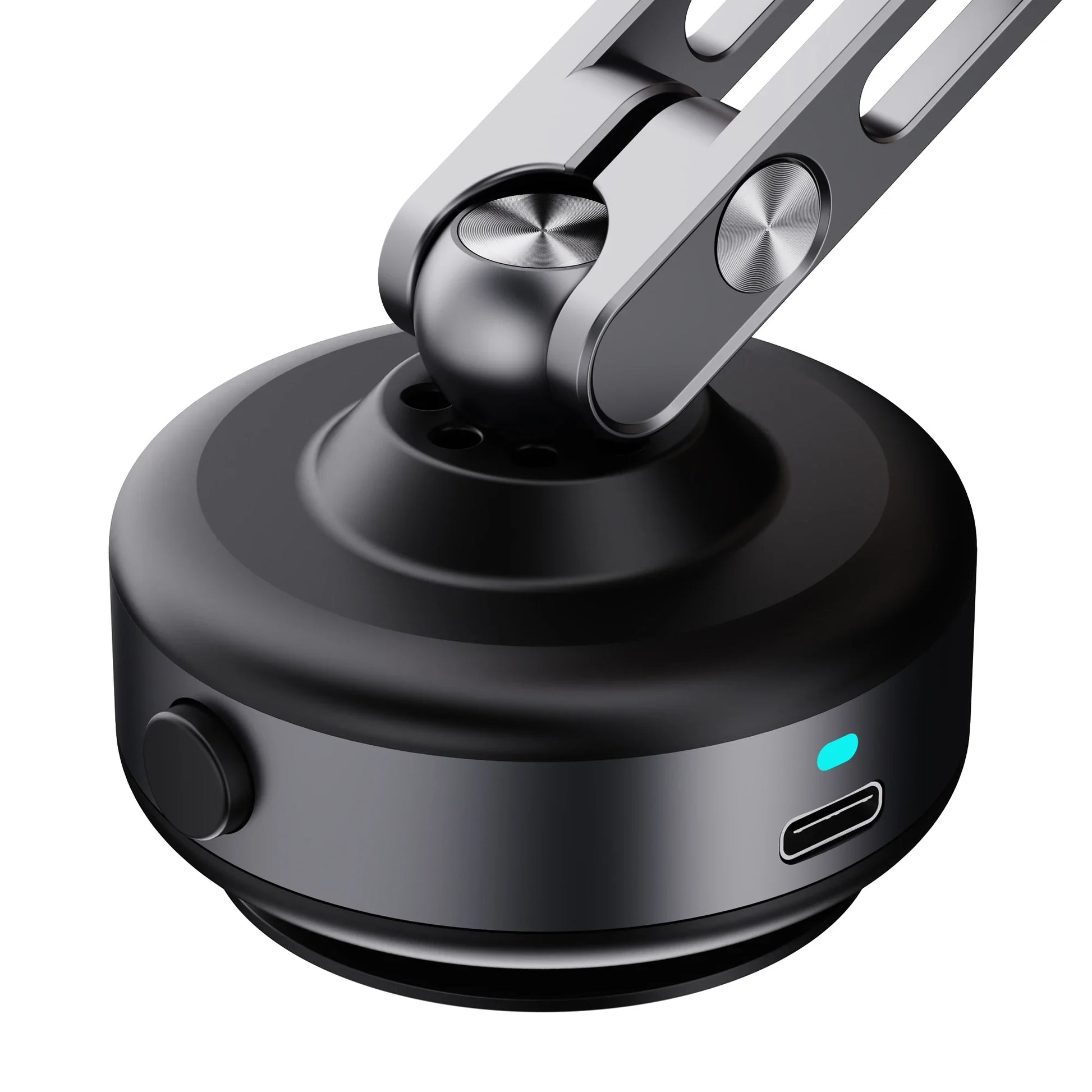 Magnetic Vacuum-Adsorption Car Mount for Smartphones - Foldable 360-Degree Rotatable Aluminum Alloy Holder
