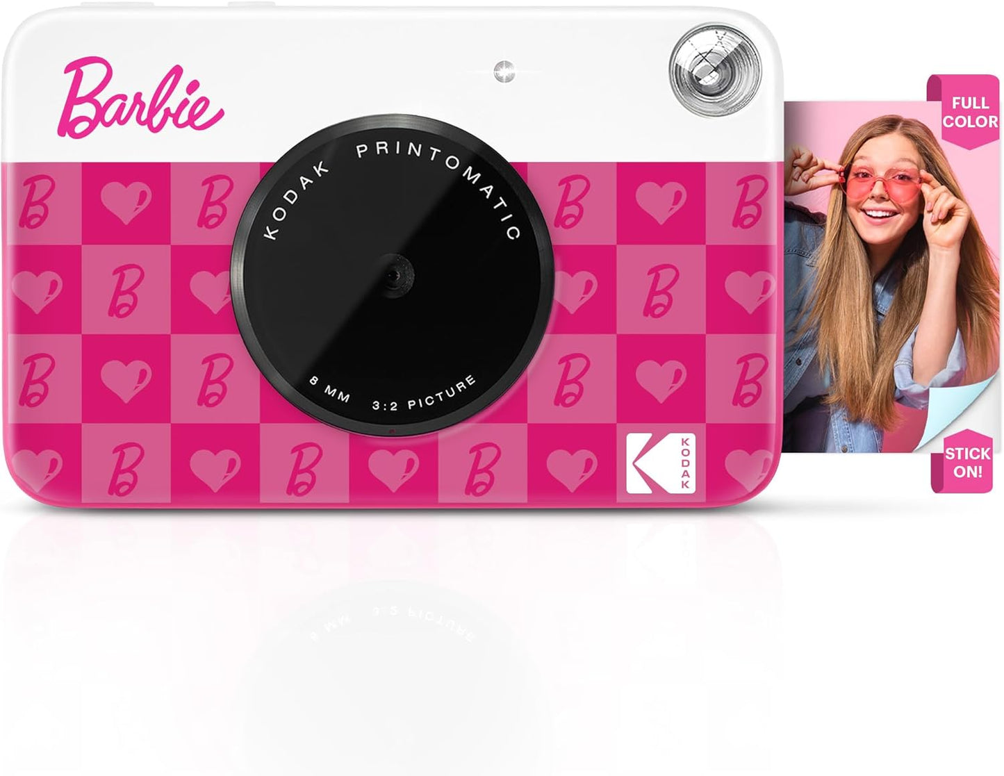 Printomatic Instant Print Digital Camera - Full-Color 2x3" Sticky-Back Photos - 5MP, Portable and Creative Gift for Birthdays, Christmas, and Holidays - Pink
