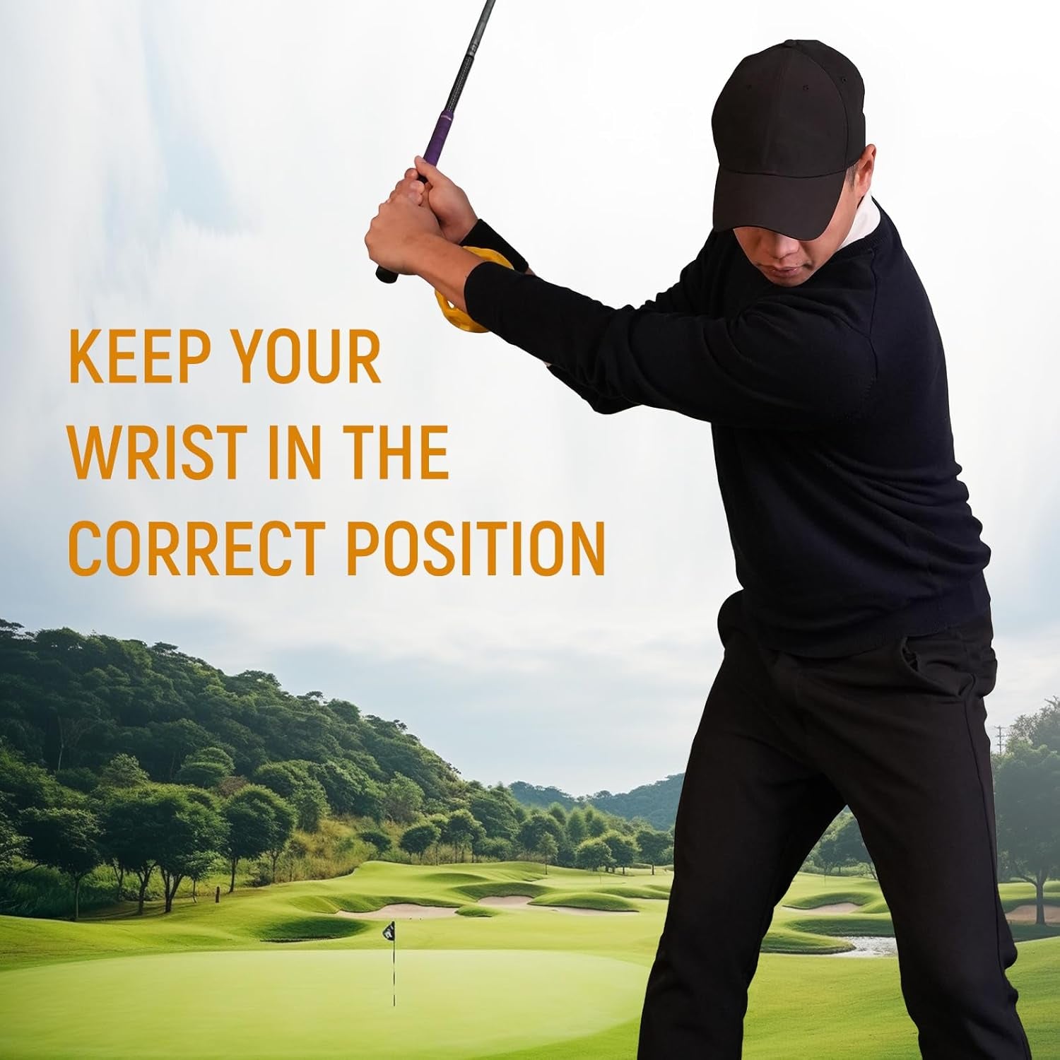 Professional Golf Swing Training Ball and Grip Enhancement Tool for Beginners