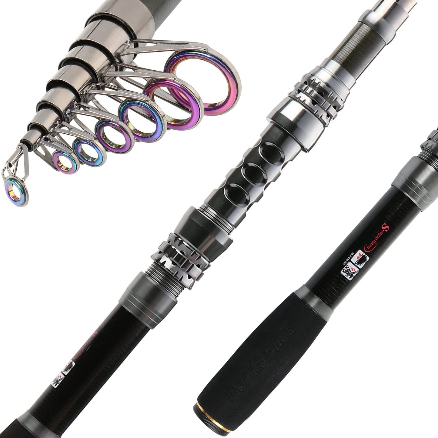 Telescopic Fishing Rod and Spinning Reel Set with Travel Case for Saltwater and Freshwater Angling