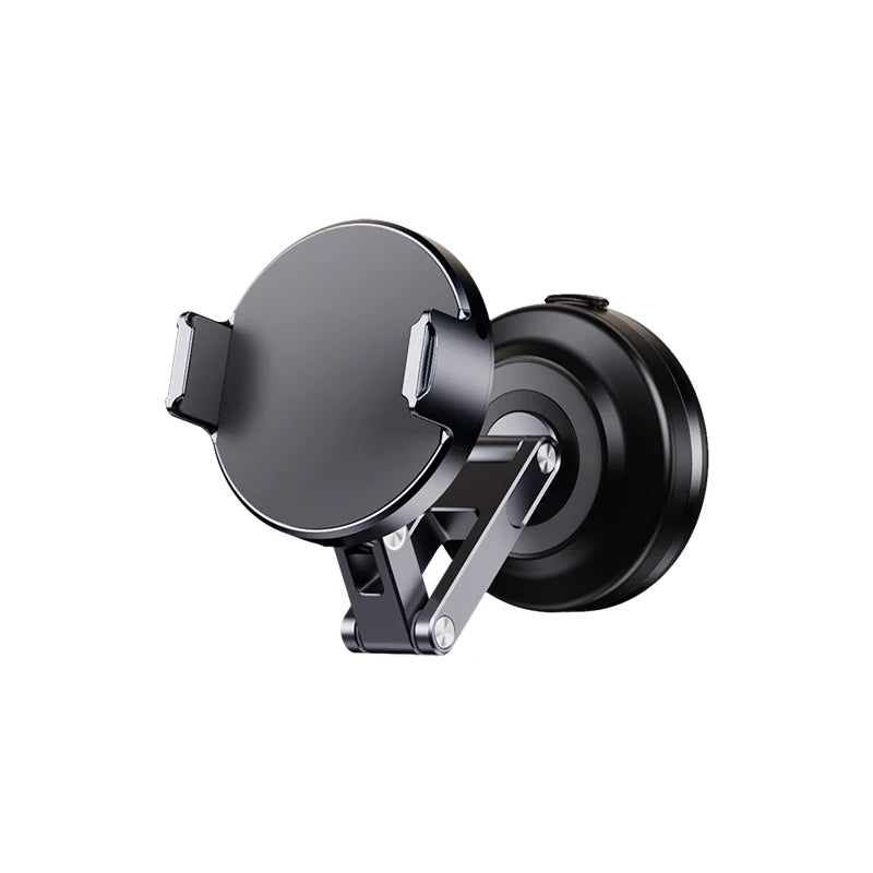 Magnetic Vacuum-Adsorption Car Mount for Smartphones - Foldable 360-Degree Rotatable Aluminum Alloy Holder