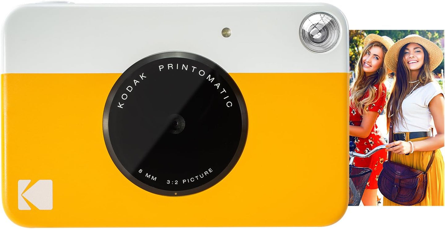 Printomatic Instant Print Digital Camera - Full-Color 2x3" Sticky-Back Photos - 5MP, Portable and Creative Gift for Birthdays, Christmas, and Holidays - Pink