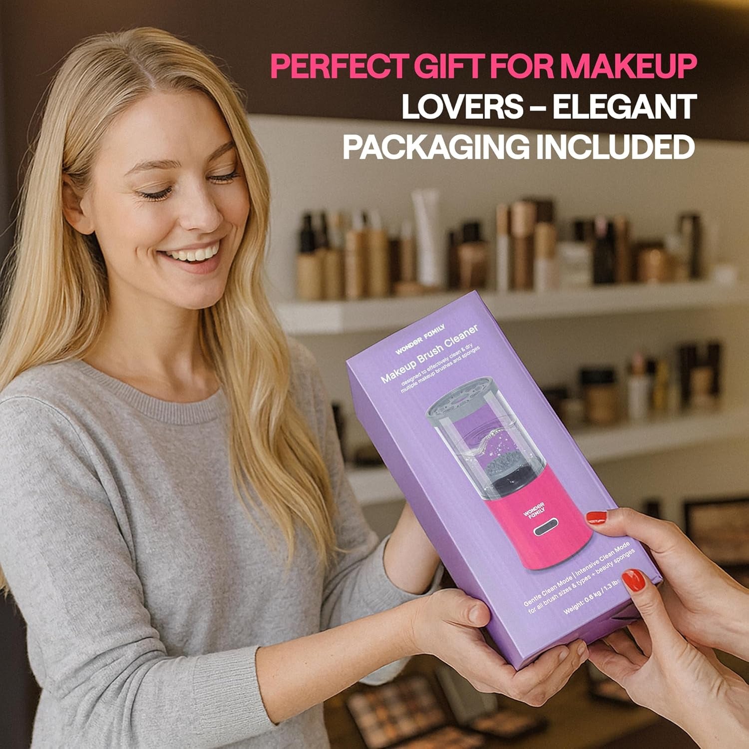 Professional 3-in-1 Automatic Electric Makeup Brush Cleaner and Dryer for Brushes, Sponges, and Beauty Tools with Stand