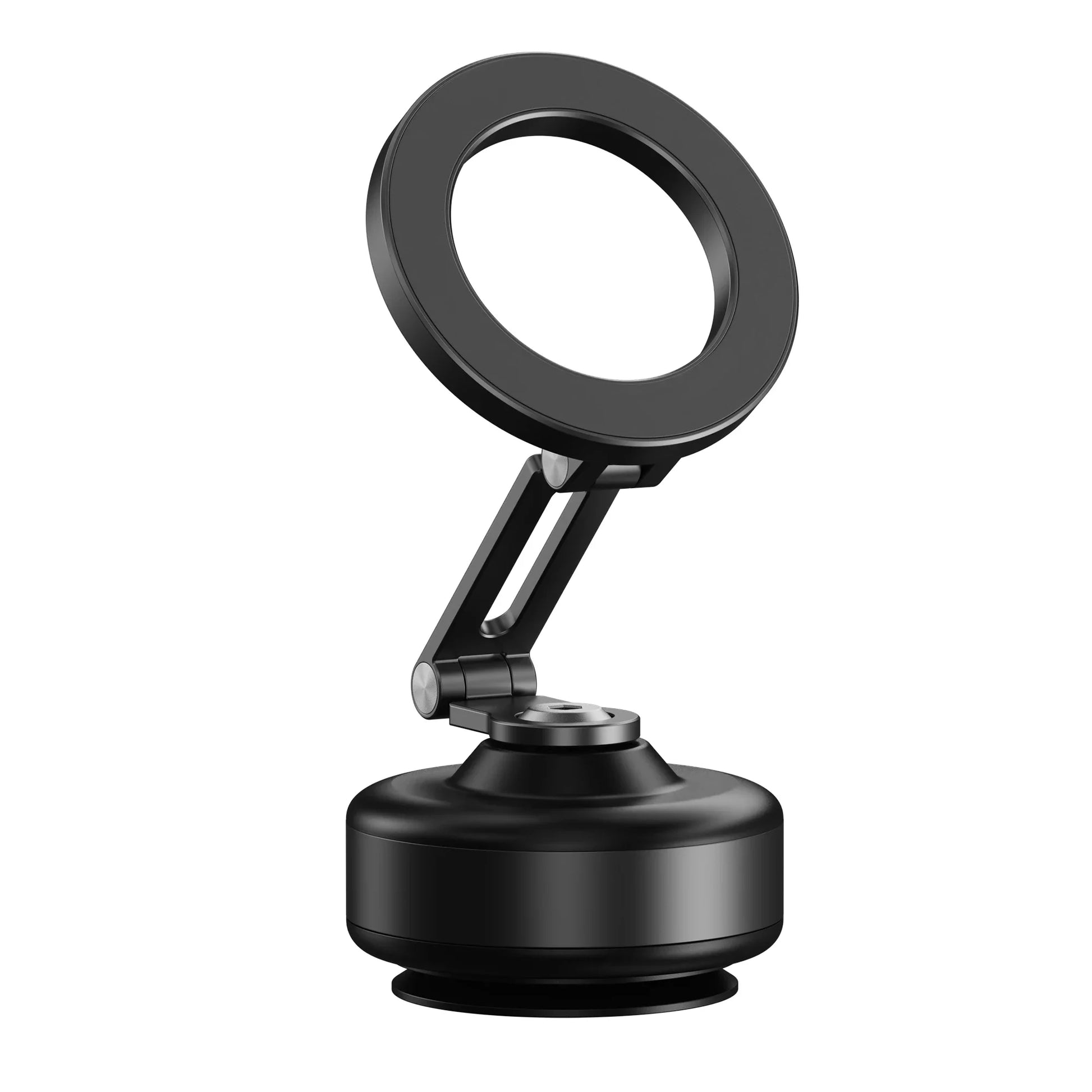 Magnetic Vacuum-Adsorption Car Mount for Smartphones - Foldable 360-Degree Rotatable Aluminum Alloy Holder