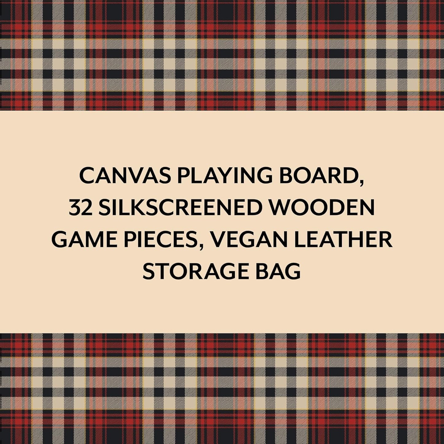 Pendleton Red Black Check Pattern Chess & Checkers - Travel-Ready Roll-Up Game