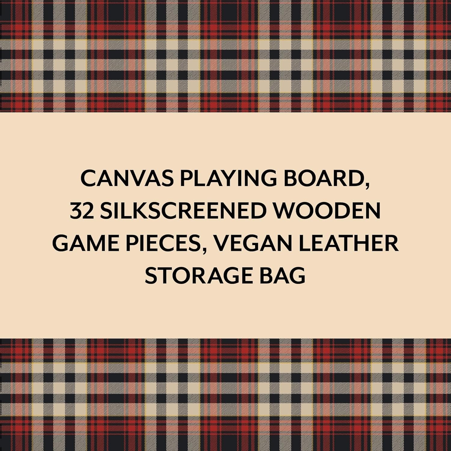 Pendleton Red Black Check Pattern Chess & Checkers - Travel-Ready Roll-Up Game