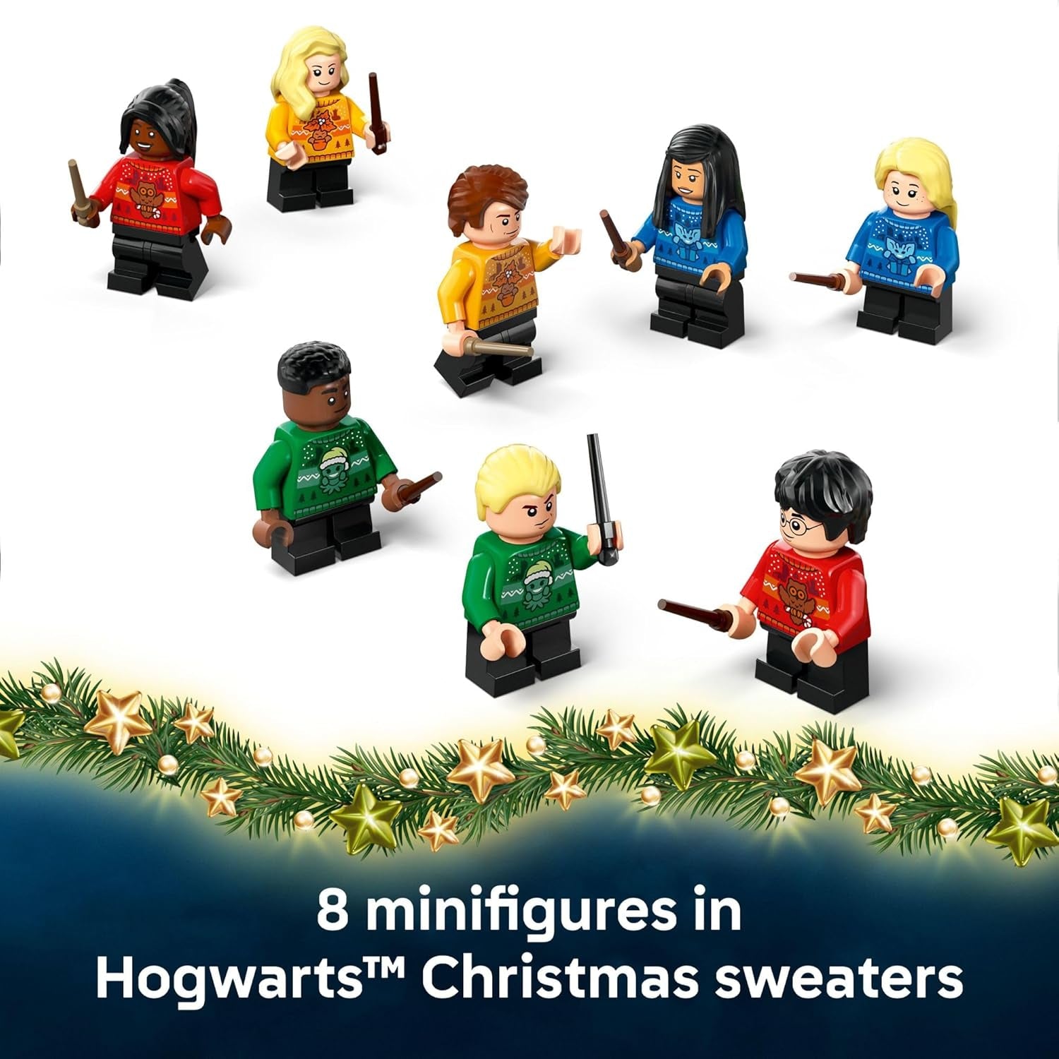 Harry Potter Advent Calendar 2025 - Holiday Countdown Set for Ages 7+, Featuring 24 Buildable Surprises Including Harry, Draco, and Luna Minifigures - Ideal Christmas Gift for Children - 76456