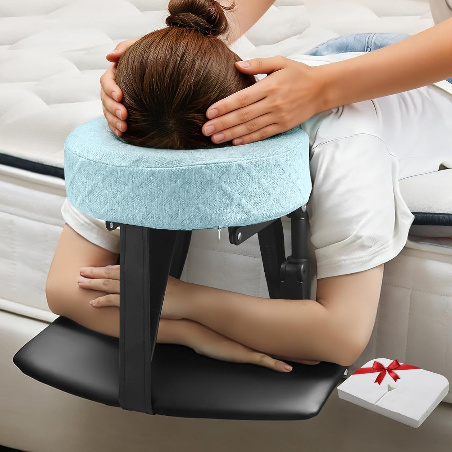 Adjustable Massage Headrest and Face Cushion Support for Bed, Portable Kit for Post-Surgery Recovery and Relaxation
