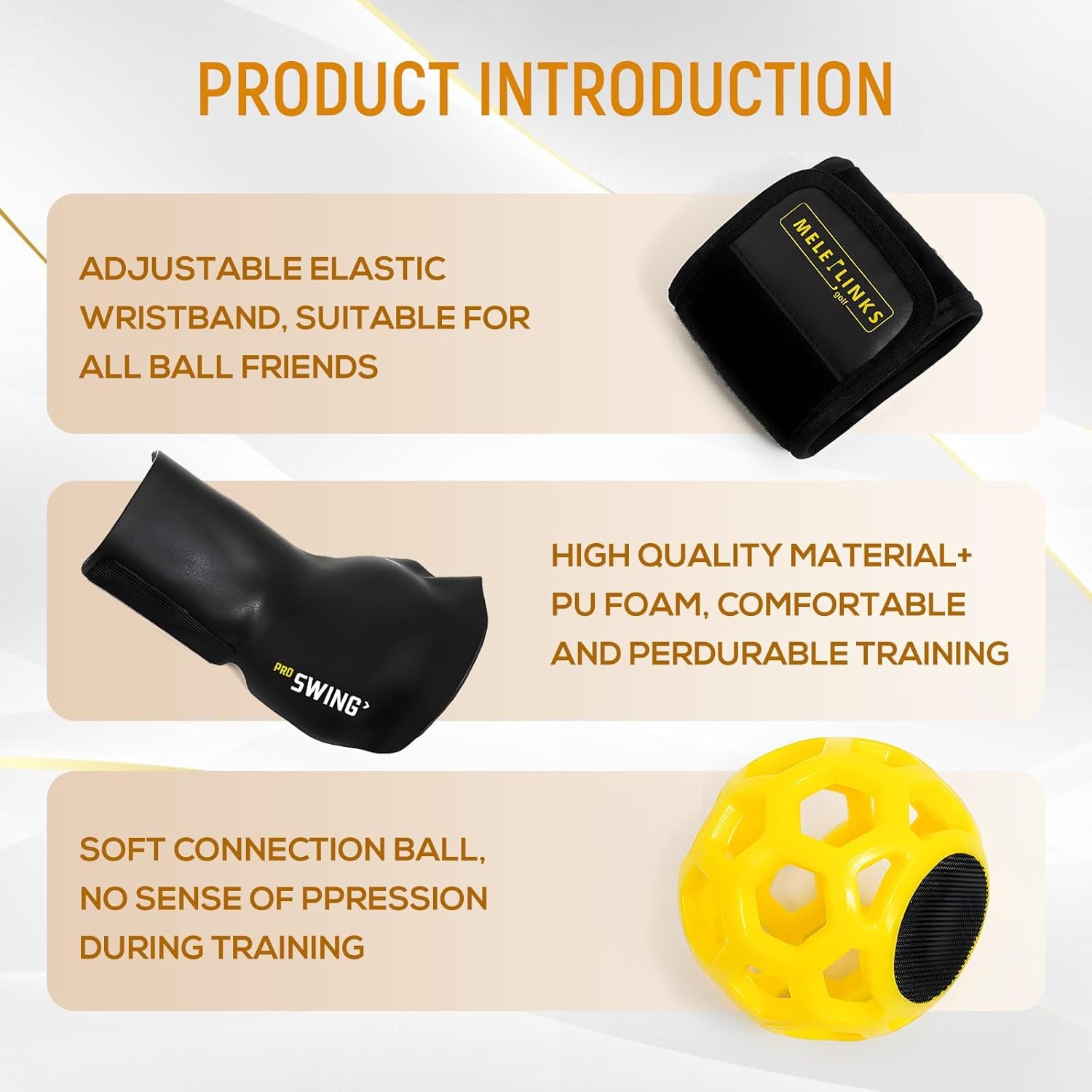 Professional Golf Swing Training Ball and Grip Enhancement Tool for Beginners