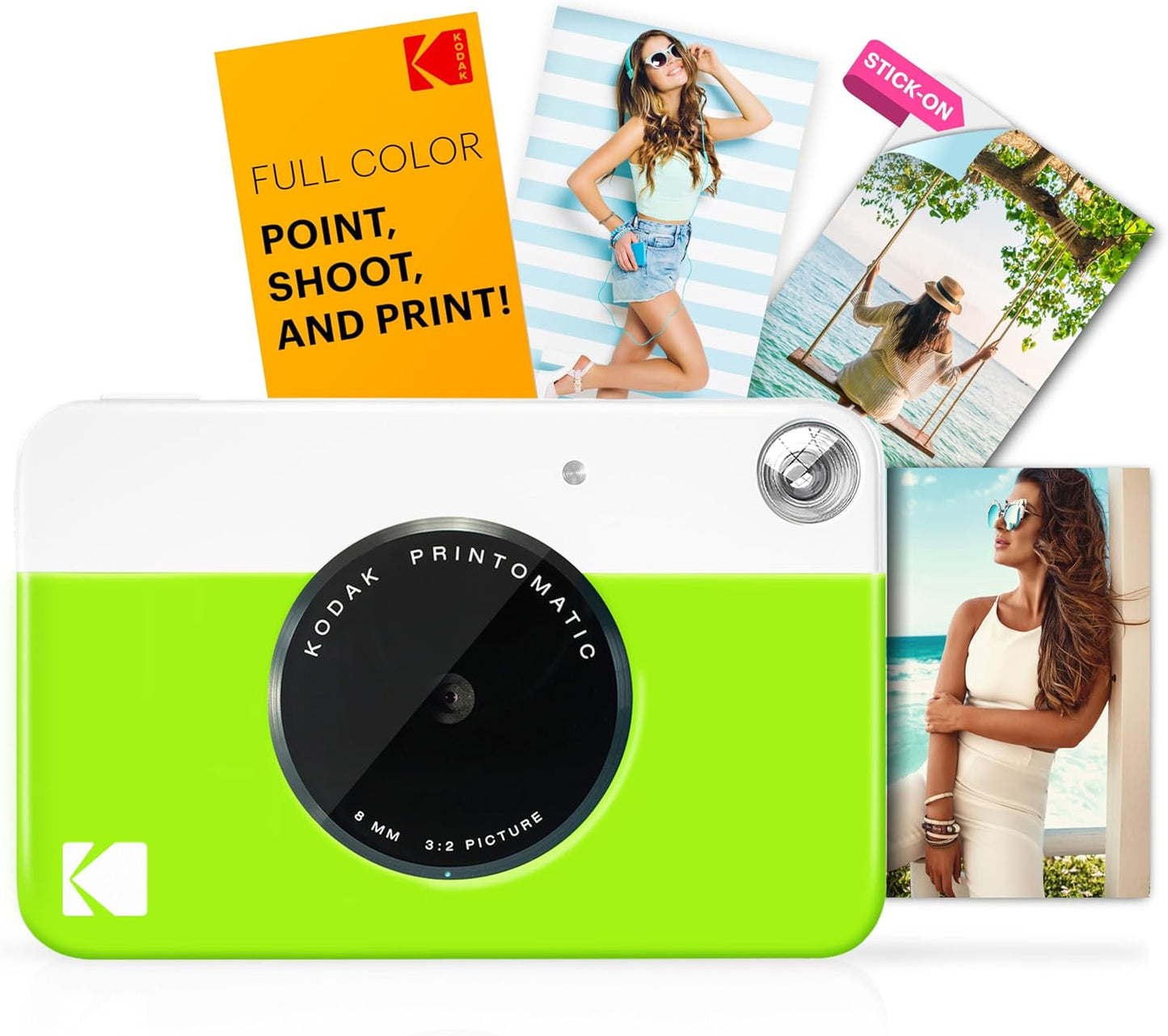 Printomatic Instant Print Digital Camera - Full-Color 2x3" Sticky-Back Photos - 5MP, Portable and Creative Gift for Birthdays, Christmas, and Holidays - Pink