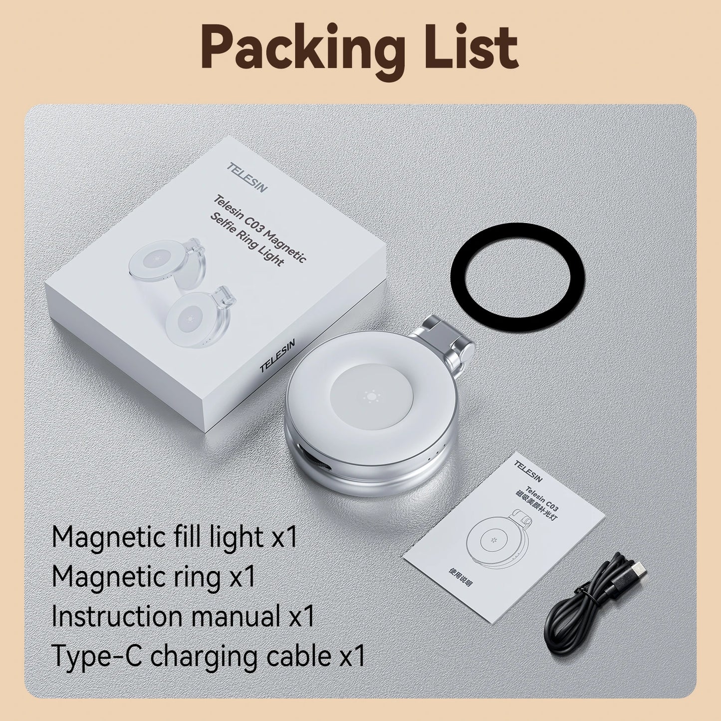 Illuminate Your Selfies: The Magnetic Mini Selfie Light with 3 Adjustable Brightness Modes for Stunning Smartphone Photography
