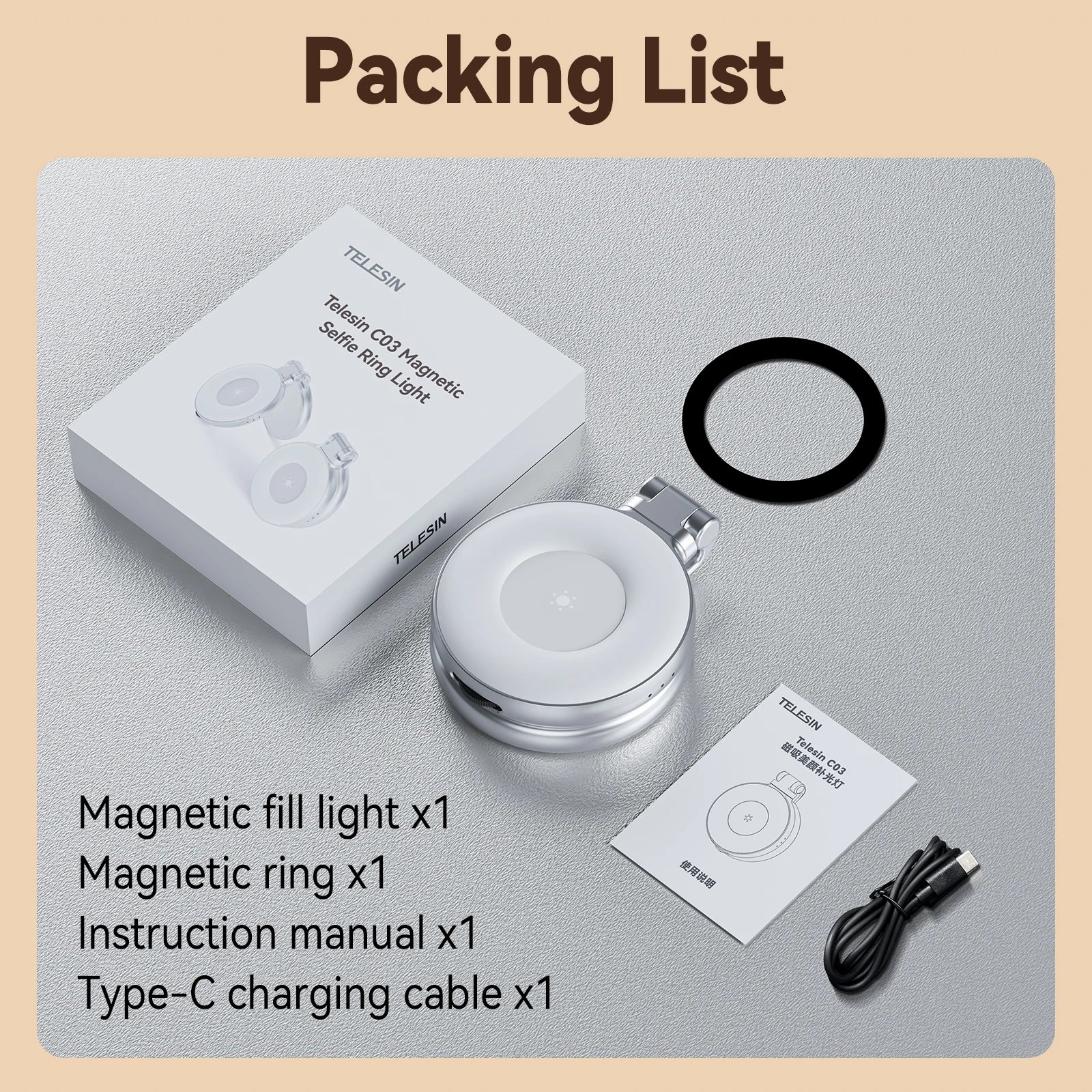 Illuminate Your Selfies: The Magnetic Mini Selfie Light with 3 Adjustable Brightness Modes for Stunning Smartphone Photography