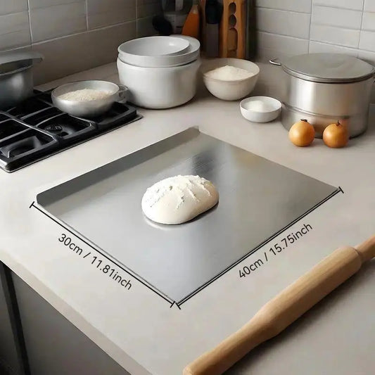 【Summer Sale Deals】Food Grade Titanium Metal Cutting Board, Durable Large Kitchen Chopping Block for Meat Fruit Veggies & Baking, Easy to Clean for Daily Cooking Use