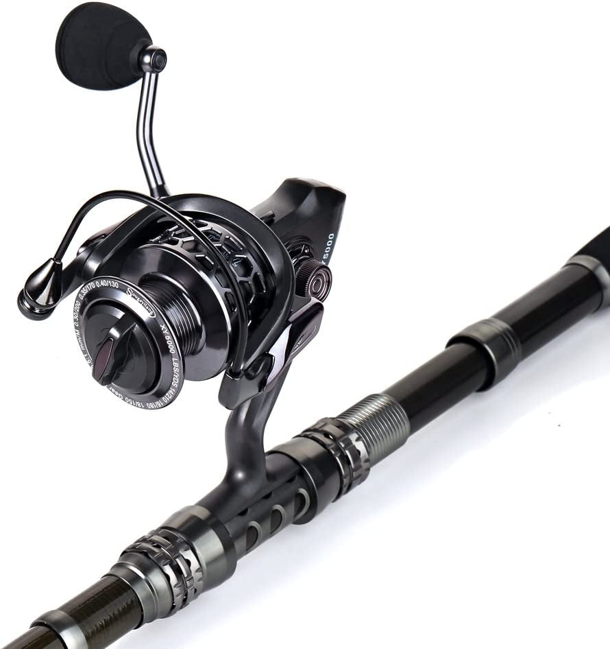 Telescopic Fishing Rod and Spinning Reel Set with Travel Case for Saltwater and Freshwater Angling