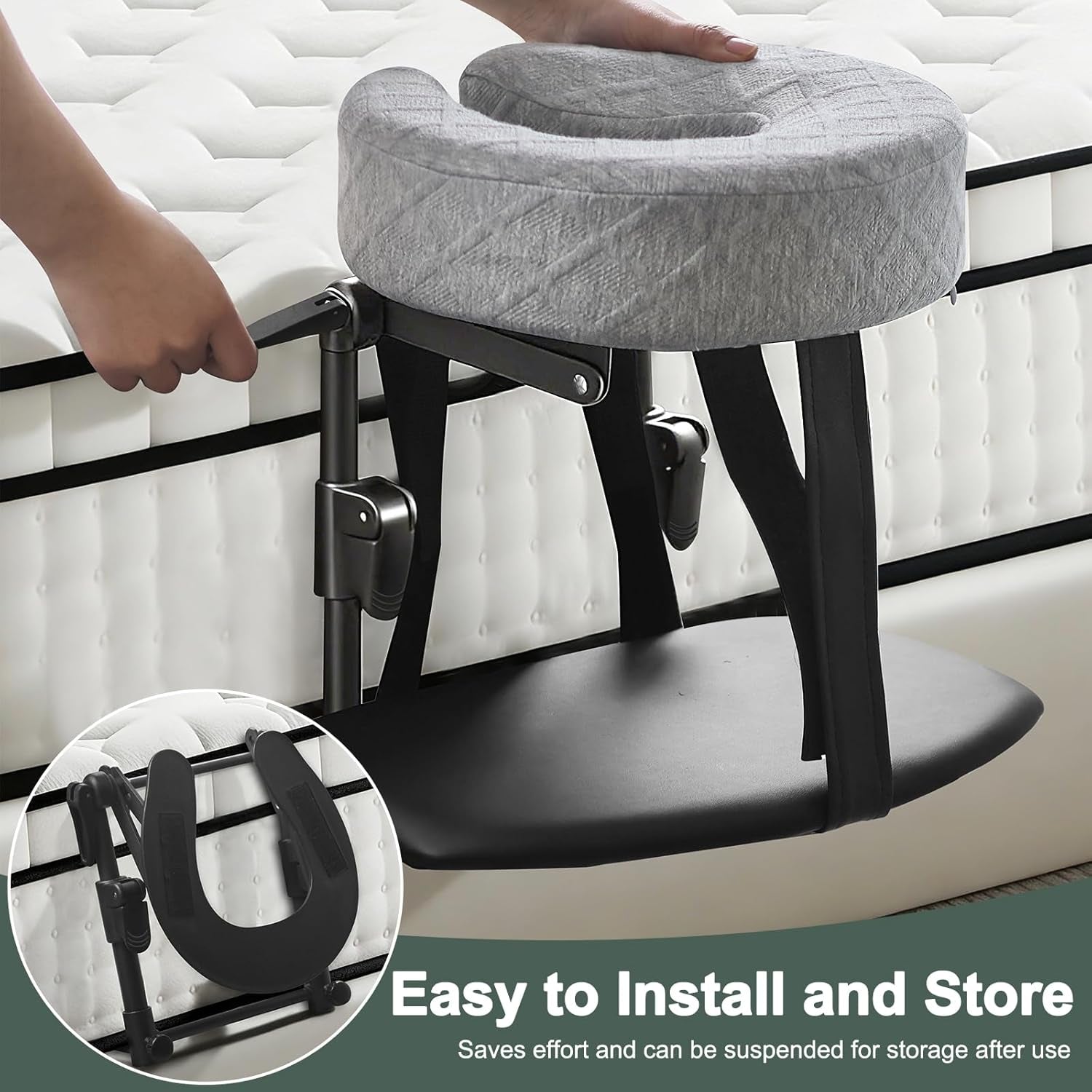 Adjustable Massage Headrest and Face Cushion Support for Bed, Portable Kit for Post-Surgery Recovery and Relaxation