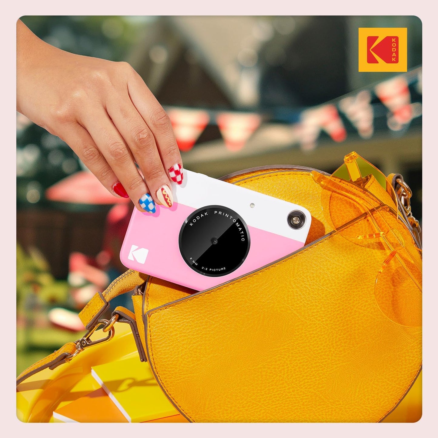Printomatic Instant Print Digital Camera - Full-Color 2x3" Sticky-Back Photos - 5MP, Portable and Creative Gift for Birthdays, Christmas, and Holidays - Pink