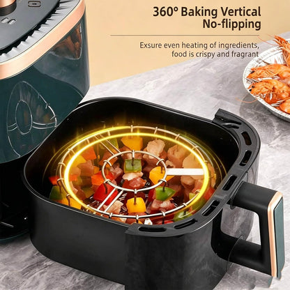 Transform Your Grilling Game with the Ultimate Air Fryer Grill Rack – Includes 48 Skewers for Perfectly Cooked Kabobs and More!