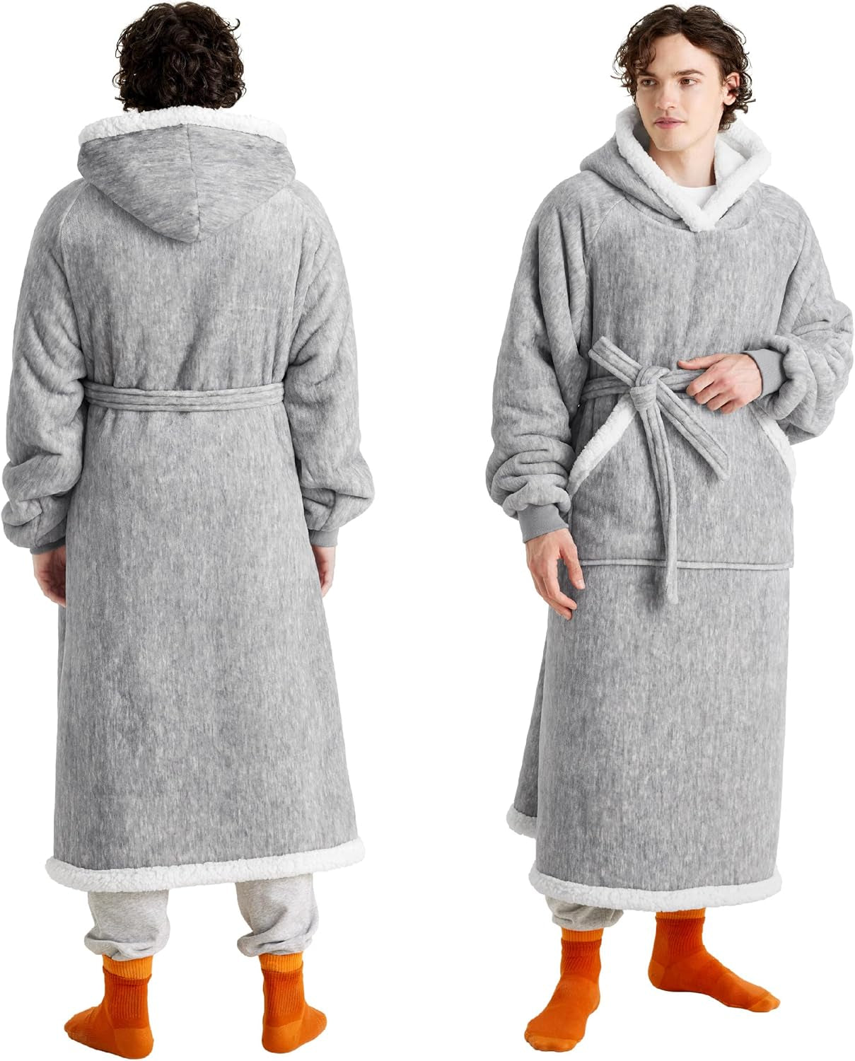 Wearable Blanket Hoodie, Cozy Long Hooded Blanket Sweatshirt as Mothers Day Hoodie Gifts for Mom Women, Standard, Black