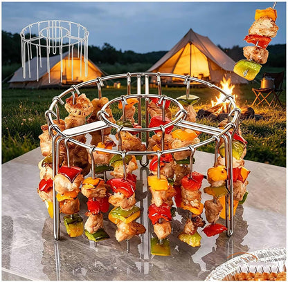 Transform Your Grilling Game with the Ultimate Air Fryer Grill Rack – Includes 48 Skewers for Perfectly Cooked Kabobs and More!