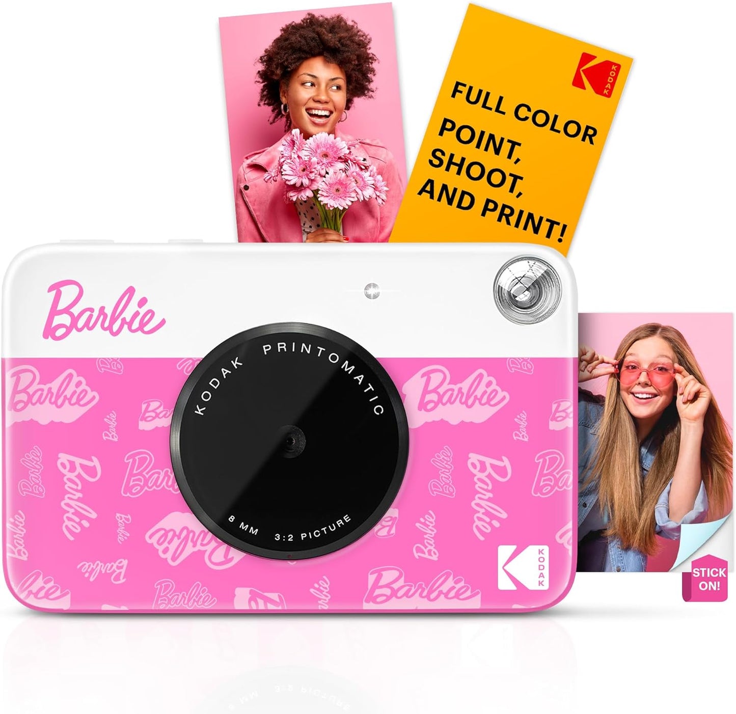 Printomatic Instant Print Digital Camera - Full-Color 2x3" Sticky-Back Photos - 5MP, Portable and Creative Gift for Birthdays, Christmas, and Holidays - Pink